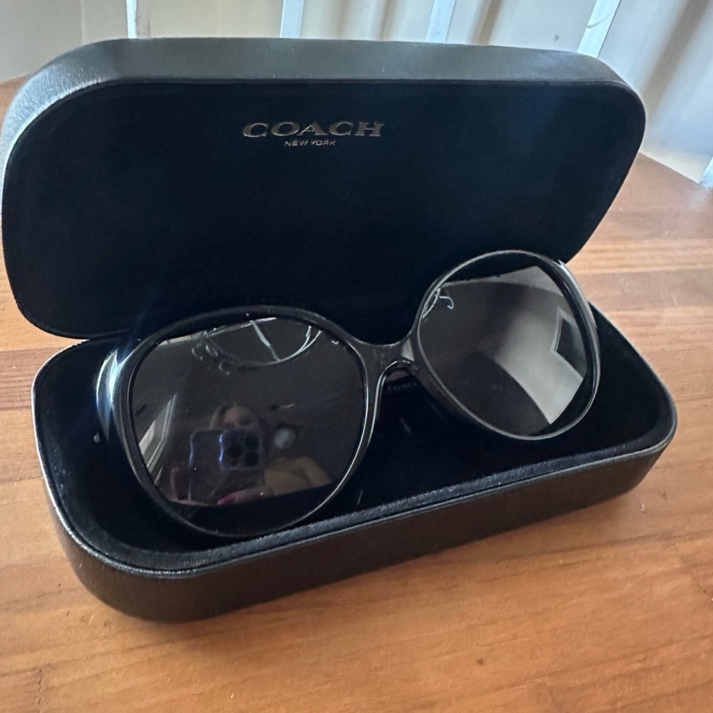 Coach Women's Samantha Vintage Black Sunglasses with Case
